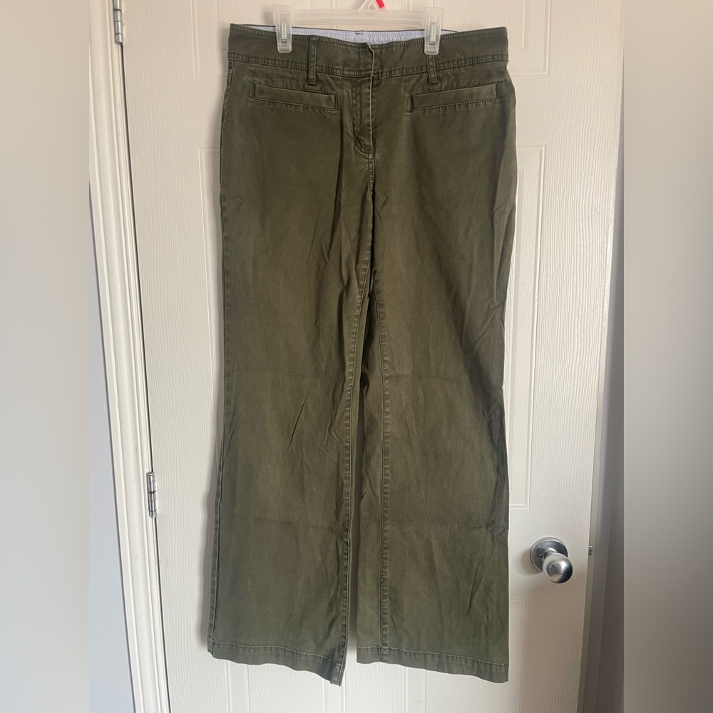 Olive Green Utility Straight Pants 8 Tommy